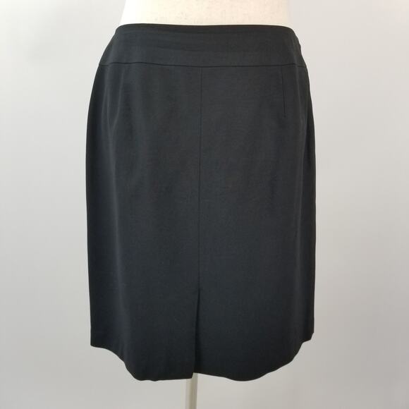 Talbots Petites Gray Wool Blend Lined Side Zip Skirt Size 8 - Picture 1 of 6